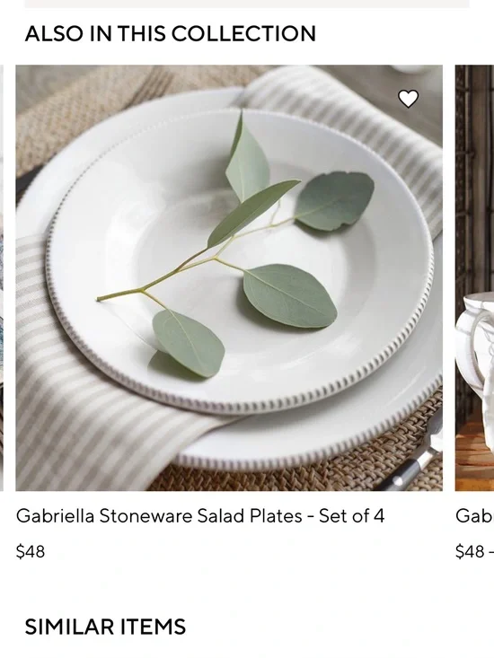 Pottery Barn White Gabriella Stoneware Salad Plates - Set of 4