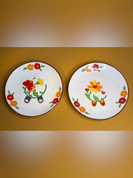 Kitschy Retro: 🦋 MCM Interpur Japan Floral Children's Plates | Sneakers & Shoes