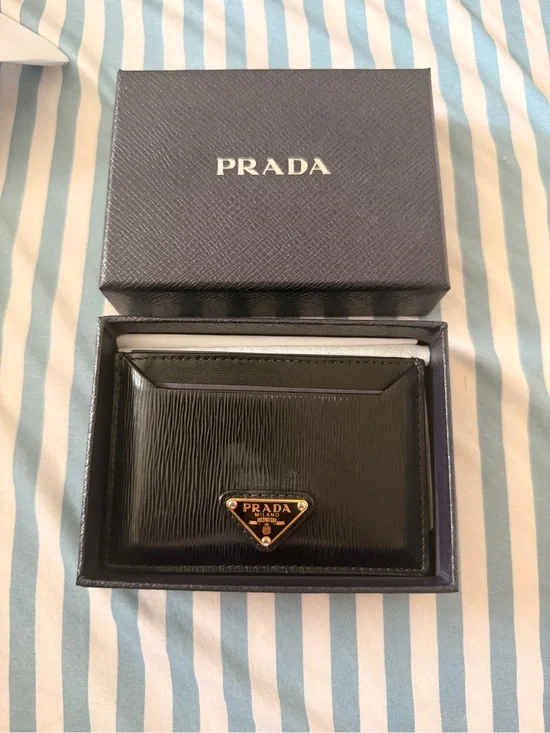 (Authentic) Prada Black Saffiano Leather Card Holder