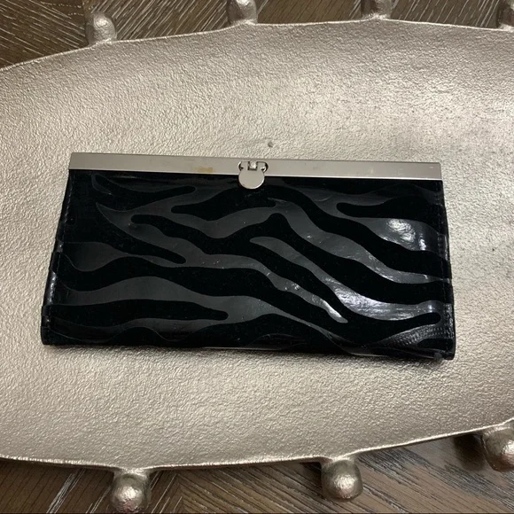 Rue 21 black w/animal stripes wallet clutch