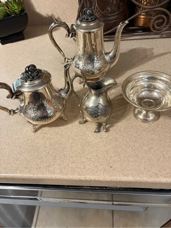 Antique/vintage silver plate/sterling pieces. Late 19th century early 20th centu