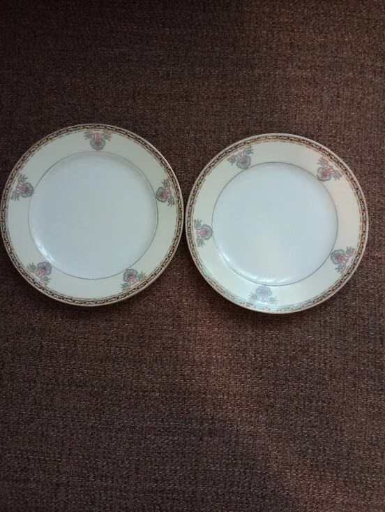 Noritake Laureate Pattern Salad Plates-- Set of 2