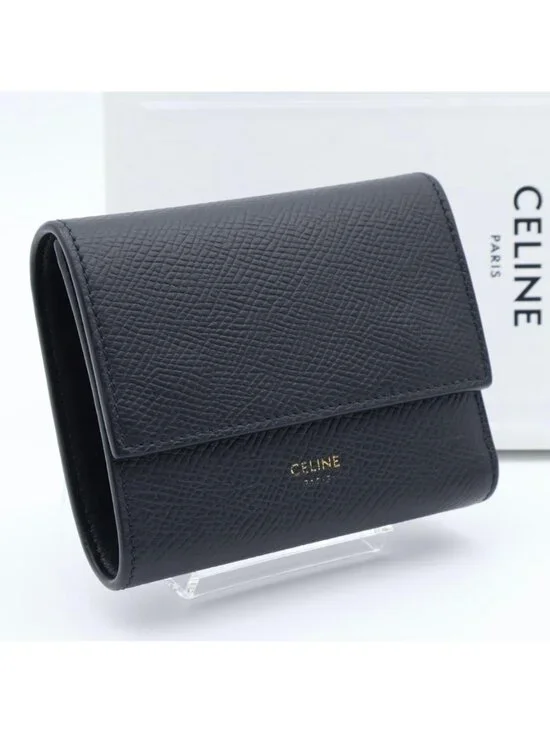 Celine Trifold Wallet Black