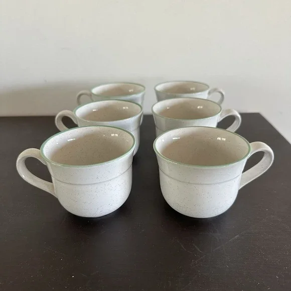 6 International Sliver Heather Stoneware Laurel Coffee Tea Mugs Japan 3