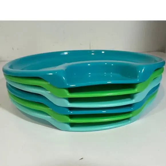 Pampered Chef Party Outdoor Picnic Plastic Plates Set of 6 -p;#2823 Retired