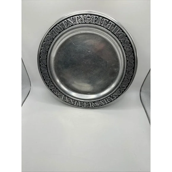 Wilton Armetale Twenty Fifth Anniversary Plate Pewter RWP Columbia PA 10.75 Inch