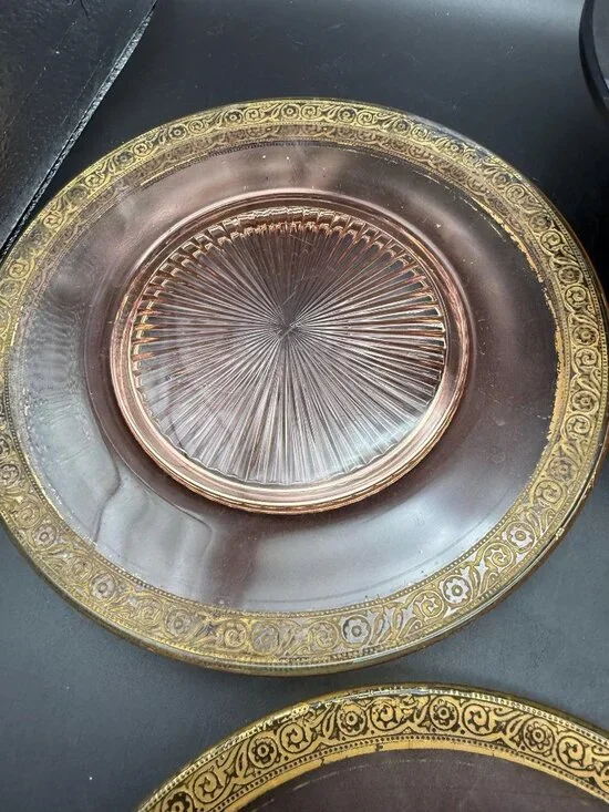 Elegant Medallion n Rosette Salad Plates