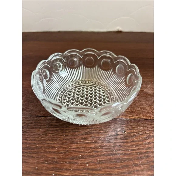 Vintage, Antique US Glass‎ Co., Manhatten,1900s, Small Round Berry Bowl