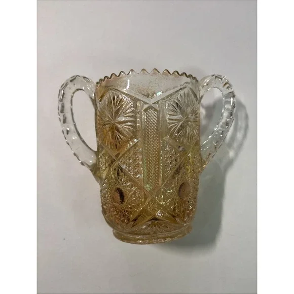 Imperial Glass Co Star/File Pattern Sawtooth Rim 5.5