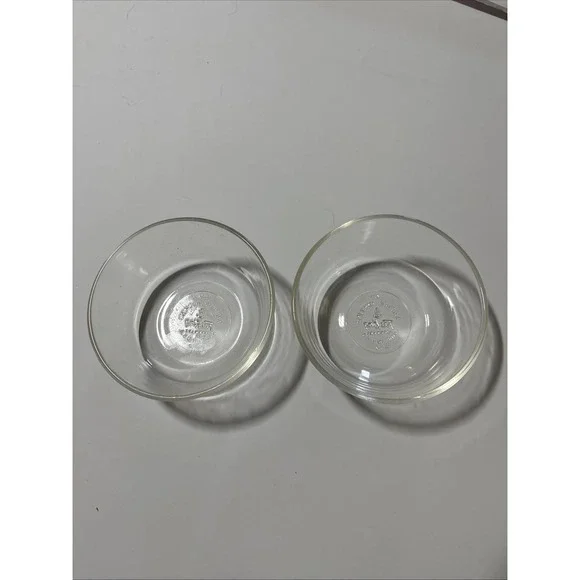 Vintage Anchor Hocking 10 Oz. Fire King Ovenware Glass Bowls Set Of 2 #428 EUC