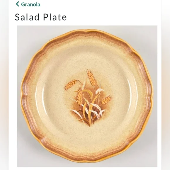 [#3] (2) Salad Plates - Mikasa Whole Wheat Granola E8001