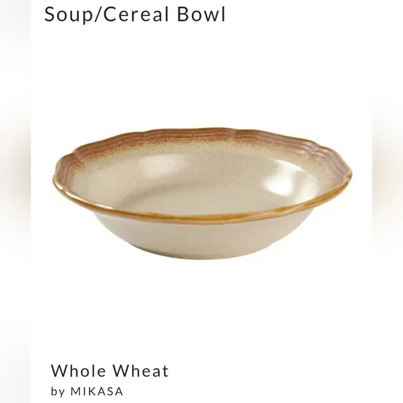 [#5] (2) Soup/Cereal BowlsMikasa Whole Wheat E8000:  [5 of 6 pairs]