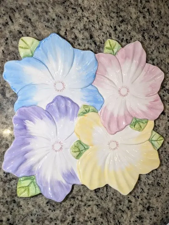 Vintage 1992 The Bombay Company Spring Blossoms Easter Platter 12