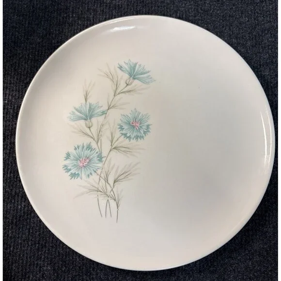 Vintage Taylor Smith & Taylor TST Ever Yours Dinner Plate Blue Flowers