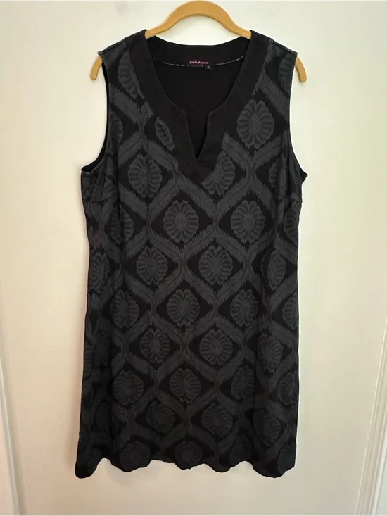Fresh Produce Sleeveless Cotton Dress Black XXL EUC