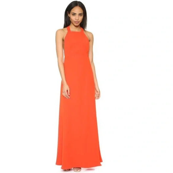 Jill Stuart Vibrant Orange Maxi Dress