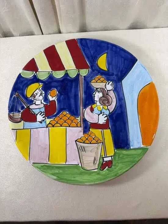 La Musa Hand-Painted Italian Ceramic Decorative Plate