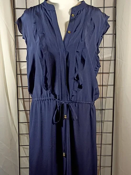 Juicy Couture Sleeveless/Cap Ruffled Shoulder Dress