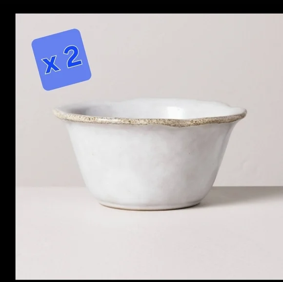 HEARTH & HAND carved edge mini bowls -cream