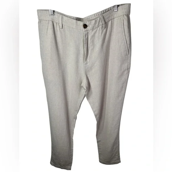 Banana Republic Light Tan Linen Blend Chinos 34 x 32
