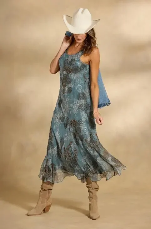 Sundance Luella Beaded Dress - blue - size 4