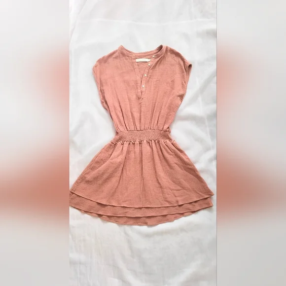 NWOT! BISHOP + YOUNG Summer Anthro Kelley Smocked Mini Boho Resort Dress Small