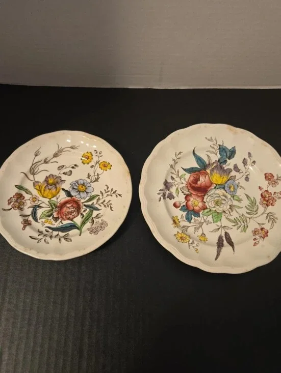Copeland Spode Salad/Dessert Plates Lot Of 2 Floral Gainsborough England