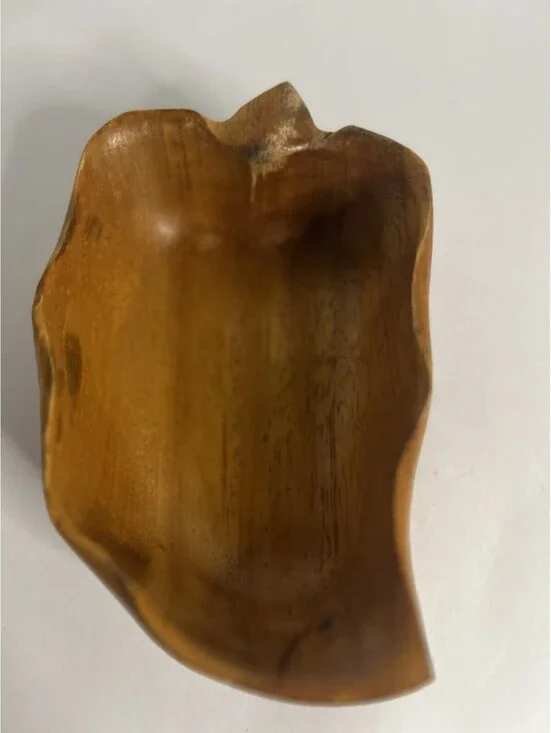 Vtg Mid-Century Monkey Pod Wood Design