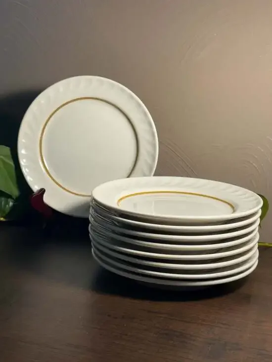 Jackson China Custom China Falls Creek PA Scalloped Edge Salad Plates (9)