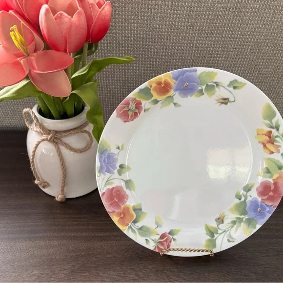Corelle Yellow and Purple Summer Blush Plates | spring, bridal, baby showers