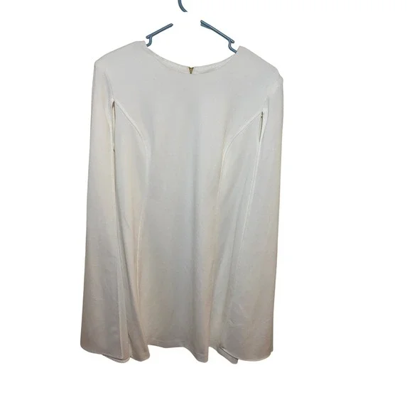 Calvin Klein Women‎ White Cape Sleeve Mini Dress CD4C1F8E Size 8 NWT