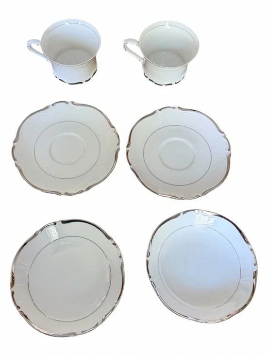 Set of Empress China From Japan Monte Carlo-P Vintage Saucers, Cups, Bowls