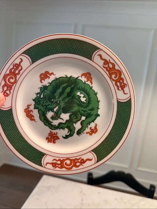 Vintage Fitz & Floyd Dragon Crest Salad Dessert Plates 7.5” Set of 3
