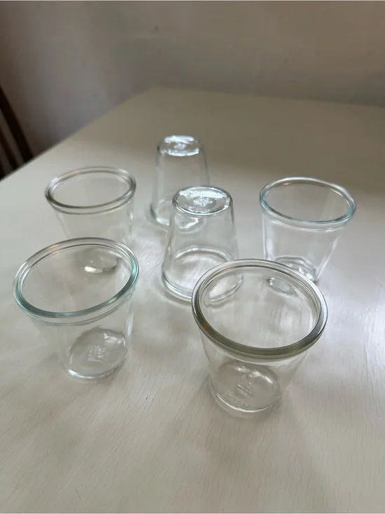 Italian Dessert Glass Tiramisu Parfait Pudding Cups Set of 6 Reusable