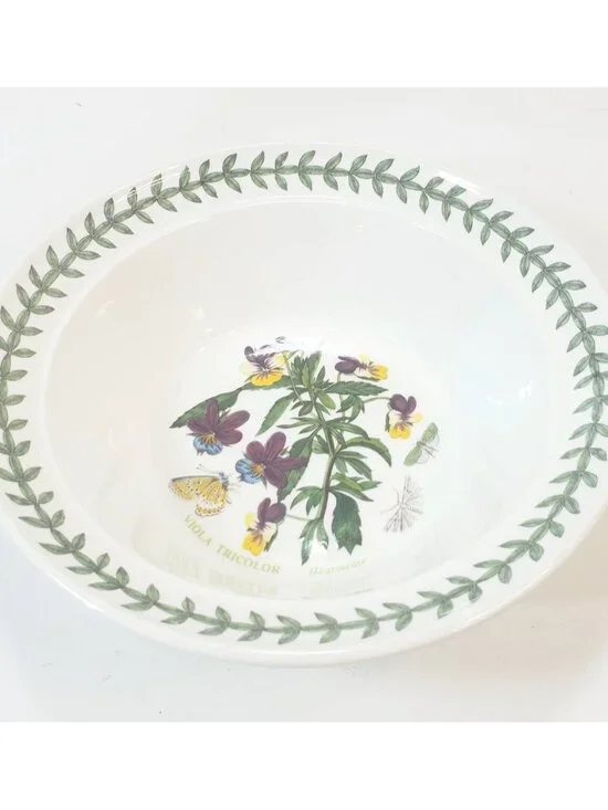 Vtg 1972 Portmeirion Botanic Garden Viola Tricolor Chamaedrys Soup Cereal Bowl