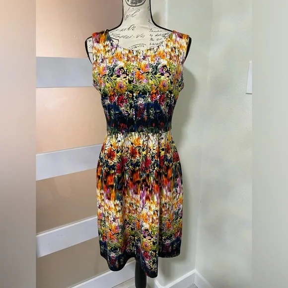 Cynthia Rowley Garden print dress SZ 8 EUC 🥰