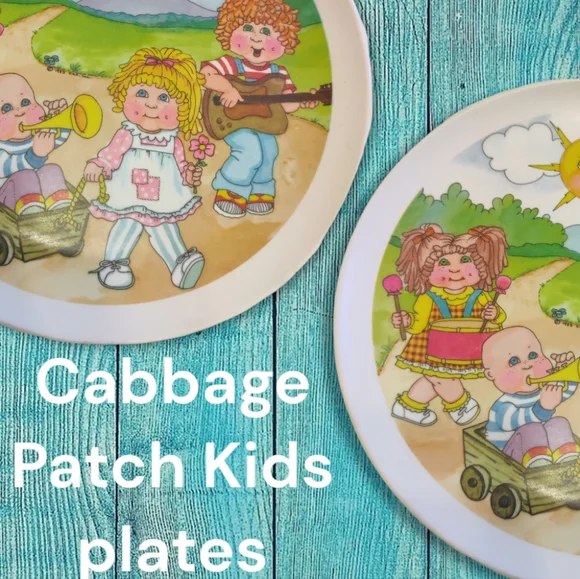 Vintage Cabbage Patch Kids Plates - great condition