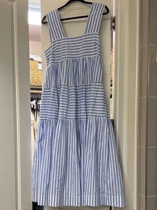 Anthropologie Blue and White Striped Dress