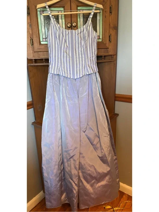 VTG Gunne Sax Jessica McClintock Iridescent Lilac Corset Gown Ball Dress 7/8