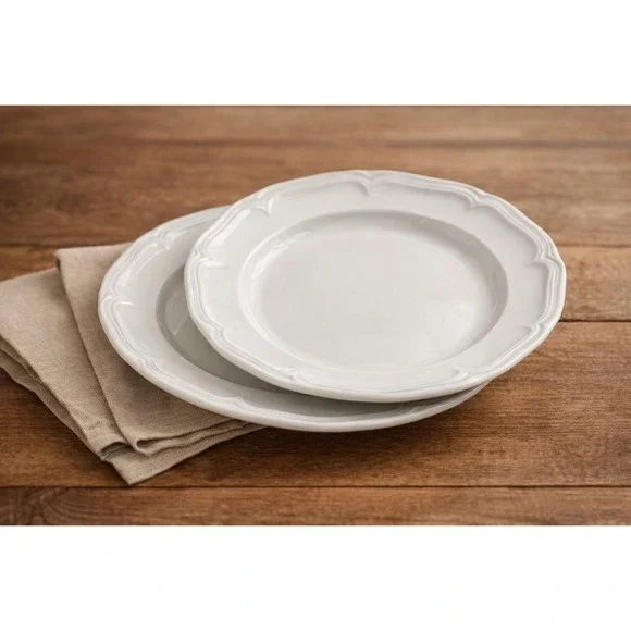 Villeroy Boch Manoir Salad Plates Set 2 White‎ Porcelain 8