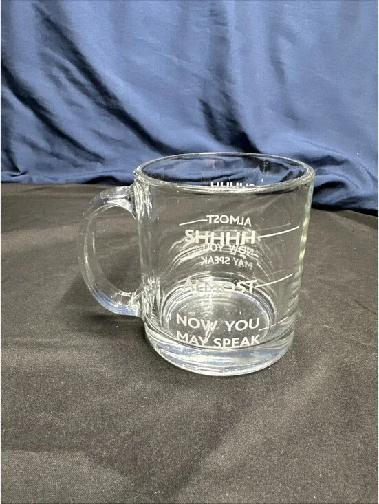 Shop4Ever Funny Text Clear Glass Coffee Mug Novelty