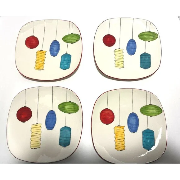 Hues And Brews Dessert/Snack COLORED PAPER LANTERNS Set of 4/ NIB   LAST BOX