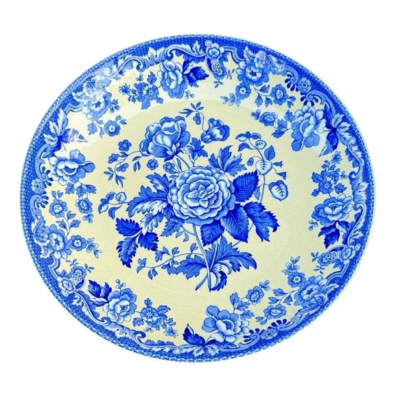 Spode Blue Room Garden Collection British Flowers Rosa 9 Inch Pasta Soup Bowl