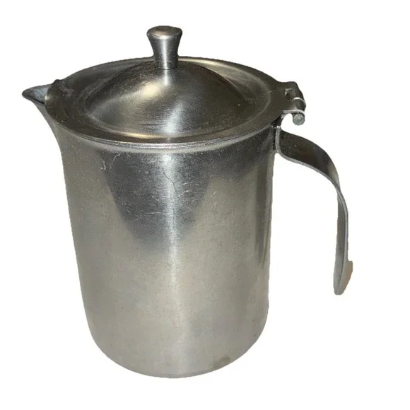 Vintage Bloomfield Industries Creamer Stainless Steel Hinged Lid 4x3