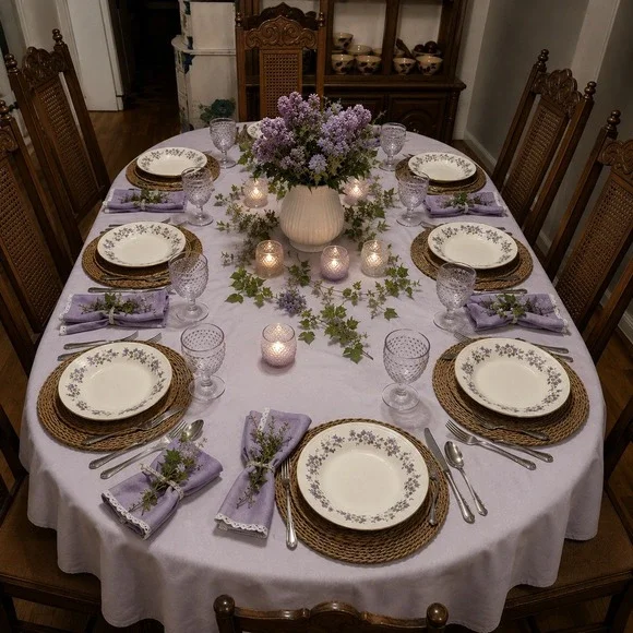 Set of 8 Homer Laughlin Eggshell Georgian Purple Floral Dessert Fruit Bowls USA