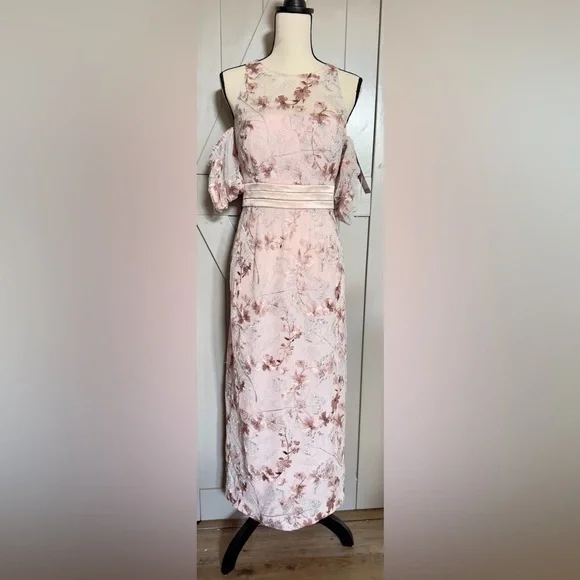 🆕 JS COLLECTION Elegant Floral Lace Dress SZ 4 NWT
