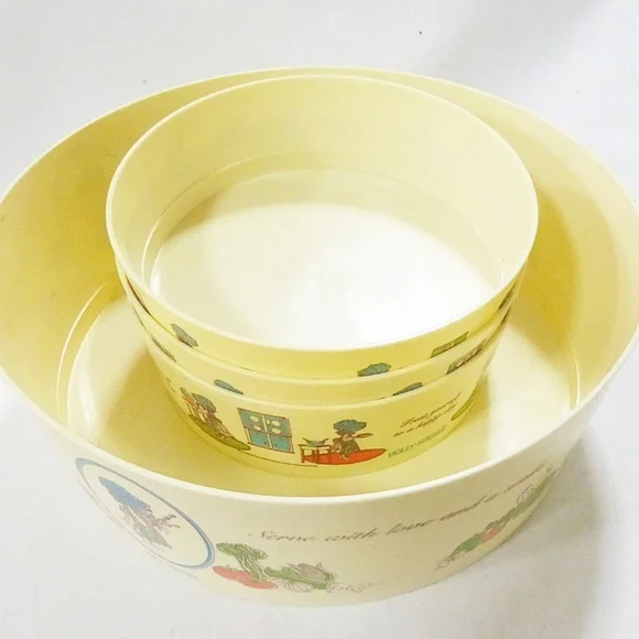 Vtg Holly Hobbie‎ the coca cola company collector series salad bowl set of 4