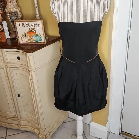 See by Chloe mini strapless black dress women's size 6