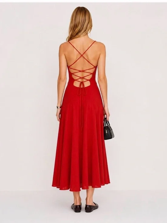 Reformation Strappy Back Midi Dress
