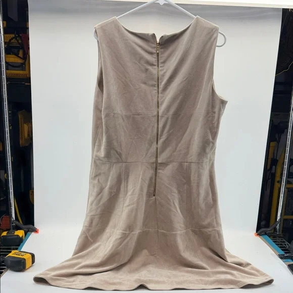 Calvin Klein Beige Sleeveless Dress with‎ Zipper